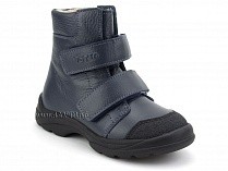 3381-712 Тотто (Totto), ботинки детские утепленные ортопедические профилактические, байка, кожа, синий. в Уфе