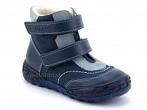 133-3,13,09 Тотто (Totto), ботинки детские ортопедические профилактические, байка, кожа, нубук, темно-синий. в Уфе