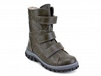 207з (31-40) Аквелла (Akwella), ботинки зимние ортопедические с высоким берцем, натуральная шерсть, кожа, тёмно-зелёный в Уфе