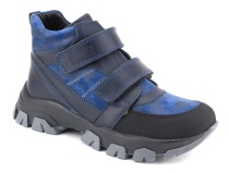 6-612145-2403 (26-30) Пиксель (Pixel), ботинки зимние детские профилактические, кожа, натуральный мех, синий в Уфе