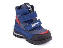 5008-03 (21-25) Кидмен (Kidmen), ботинки ортопедические профилактические, демисезонные утепленные, мембрана, нубук, байка, синий, серый, красный в Уфе