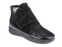 200233  Сурсил-Орто (Sursil-Ortho), ботинки для взрослых, черные, нубук, стрейч, кожа, полнота 7 в Уфе
