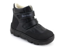 BL-271(05) Боттилини (Bottilini), ботинки  детские демисезонные  ортопедические профилактические, кожа, байка, черный в Уфе