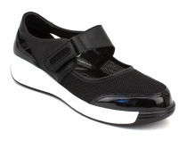 K231-R-GD-07-A (36-41) Кумфо (Kumfo) туфли для взрослых, текстиль, кожа, черный в Уфе