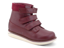 23-244 Сурсил (Sursil-Ortho), ботинки детские утепленные с высоким берцем, кожа, бордовый в Уфе