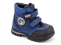 031-600-013-05-240 (21-25) Джойшуз (Djoyshoes) ботинки детские зимние ортопедические профилактические, натуральный мех, кожа, темно-синий, милитари в Уфе