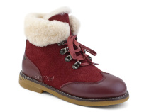 А44-071-3 Сурсил (Sursil-Ortho), ботинки детские ортопедические профилактичские, зимние, натуральный мех, замша, кожа, бордовый в Уфе