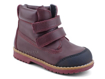 505 Б(23-25) Минишуз (Minishoes), ботинки ортопедические профилактические, демисезонные утепленные, кожа, байка, бордовый в Уфе