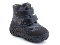 520-10 (21-26) Твики (Twiki) ботинки детские зимние ортопедические профилактические, кожа, натуральный мех, черный, камуфляж в Уфе