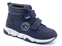09-600-194-687-318 (26-30)Джойшуз (Djoyshoes) ботинки детские ортопедические профилактические утеплённые, флис, кожа, темно-синий, милитари в Уфе