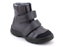 338-721 Тотто (Totto), ботинки детские утепленные ортопедические профилактические, кожа, серый. в Уфе