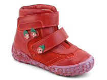 238-196,186 Тотто (Totto), ботинки демисезонные утепленные, байка,  кожа,нубук,  красный, в Уфе