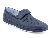 30025-712 Тотто (Totto), туфли школьные ортопедические профилактические, кожа, синий в Уфе