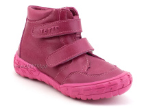 201-267 Тотто (Totto), ботинки демисезонние детские профилактические на байке, кожа, фуксия. в Уфе