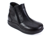 84-11И-2-490/58 Рикосс (Ricoss) ботинки для взрослых демисезонные утепленные, ворсин, кожа, черный, полнота 9 в Уфе
